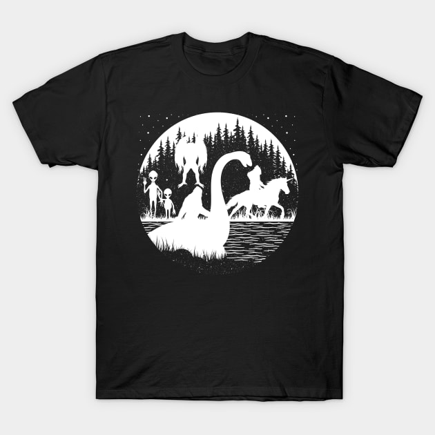 Cryptid Creatures T-Shirt by Tesszero